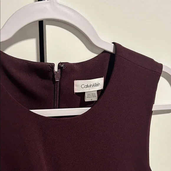 Calvin Klein Women's Deep Purple Midi Dress - Picture 2 of 4